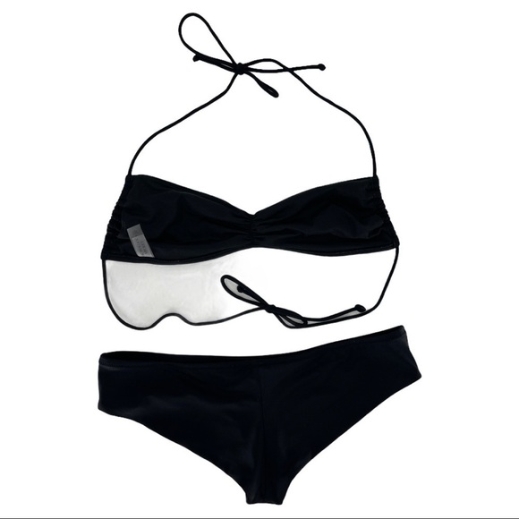 Victoria’s Secret Black Bandeau Bikini Size M - Picture 2 of 8